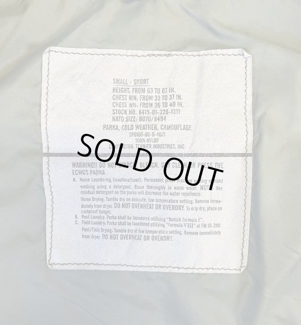 画像2: アメリカ軍 US ARMY ECWCS "GEN1後期モデル" GORE-TEX パーカー ウッドランドカモ S-SHORT (VINTAGE)