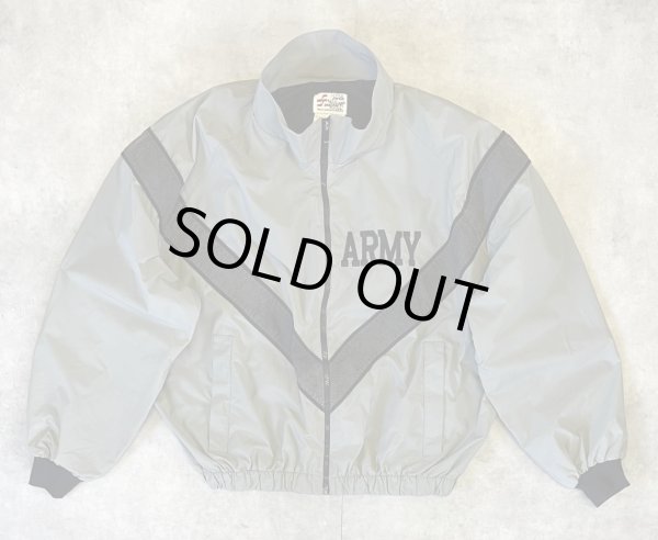 画像1: アメリカ軍 US ARMY IPFU ナイロン トレーニングジャケット グレー/ブラック (VINTAGE)