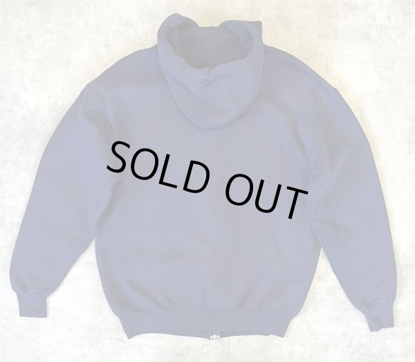 画像4: 90'S RUSSELL ATHLETIC フルジップ スウェットパーカー ネイビー USA製 (VINTAGE)