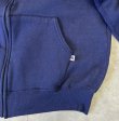 画像3: 90'S RUSSELL ATHLETIC フルジップ スウェットパーカー ネイビー USA製 (VINTAGE)
