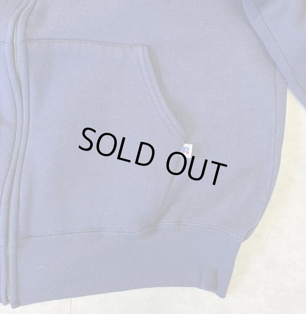 画像3: 90'S RUSSELL ATHLETIC フルジップ スウェットパーカー ネイビー USA製 (VINTAGE)