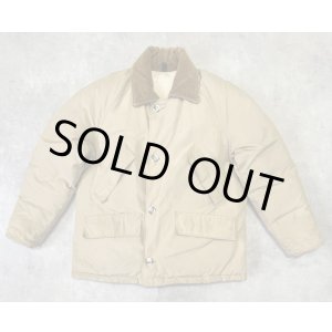 画像: 70'S LL Bean "TMタグ" 襟コーデュロイ グースダウンジャケット タン USA製 (VINTAGE)