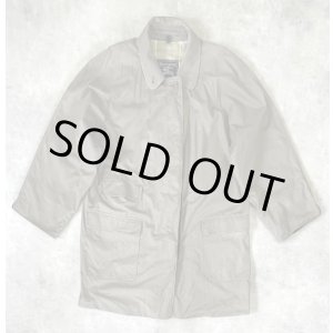 画像: 80'S BURBERRYS コットン/ウール 裏地チェック バルマカーンコート カーキ/ネイビー イングランド製 (VINTAGE)