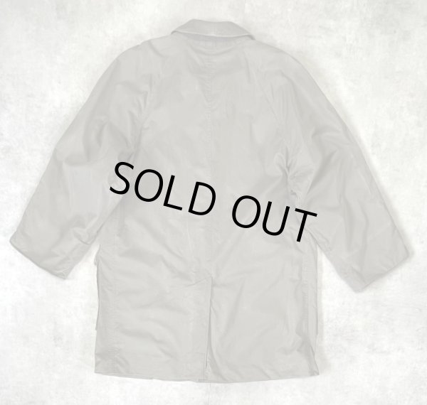 画像7: 80'S BURBERRYS コットン/ウール 裏地チェック バルマカーンコート カーキ/ネイビー イングランド製 (VINTAGE)