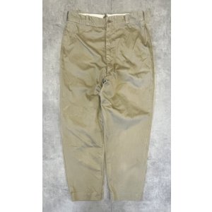 画像: 60'S アメリカ軍 US ARMY コットン100% チノパンツ PRENTICE製ブラスジップ (VINTAGE)