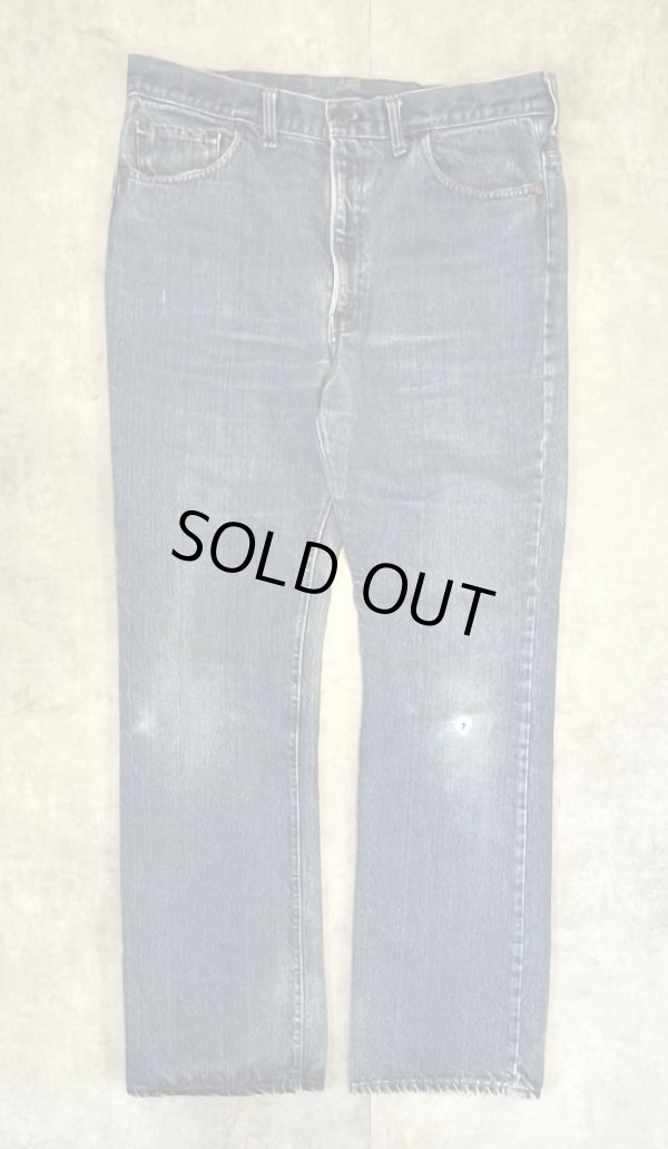 画像1: 70'S LEVIS 517 "66前期" ボタン裏2 デニム インディゴ 42TALONジップ W38L34 USA製 (VINTAGE)