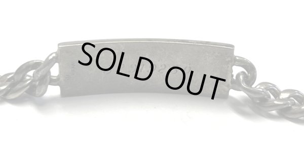 画像3: 40〜50'S アメリカ軍 US ARMY スターリングシルバー ミリタリー IDプレート チェーンブレスレット シルバー (VINTAGE)