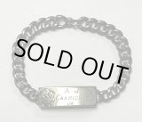 画像: 40〜50'S アメリカ軍 US ARMY スターリングシルバー ミリタリー IDプレート チェーンブレスレット シルバー (VINTAGE)