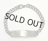 画像: 60'S アメリカ軍 スターリングシルバー ミリタリー IDプレート チェーンブレスレット シルバー (VINTAGE)