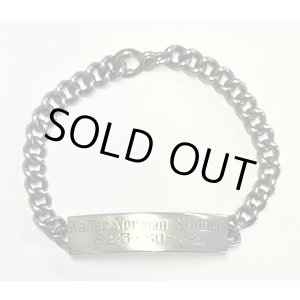 画像: 60'S アメリカ軍 スターリングシルバー ミリタリー IDプレート チェーンブレスレット シルバー (VINTAGE)