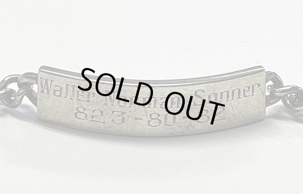 画像2: 60'S アメリカ軍 スターリングシルバー ミリタリー IDプレート チェーンブレスレット シルバー (VINTAGE)