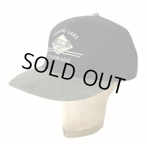 画像: GRAND LAKE COLORADO ウール/レザー 6パネル ベースボールキャップ ブラック/オリーブ (VINTAGE)