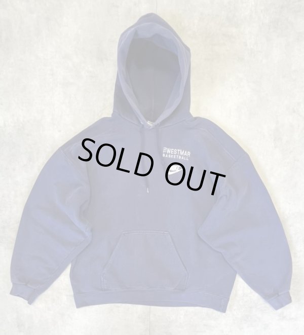 画像1: 90'S NIKE 銀タグ スウェットパーカー フェードネイビー USA製 (VINTAGE)