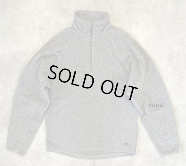 画像1: 00'S NIKE 立体裁断 ハーフジップ フリースジャケット グレー (VINTAGE)