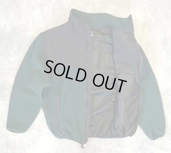 画像4: 90'S RALPH LAUREN POLO JEANS ナイロン切り替え フリースジャケット ブラック/グリーン USA製 (VINTAGE)