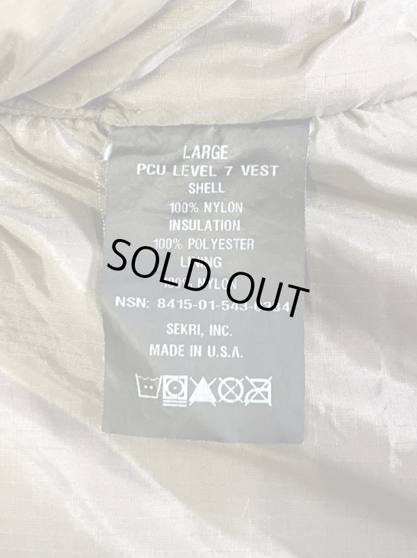 画像4: アメリカ軍 PCU 特殊部隊向け SEKRI製 "HALYS" LEVEL7 プリマロフト ベスト USA製 (VINTAGE) 