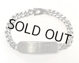 画像: 50'S アメリカ軍 "US NAVY刻印入り" スターリングシルバー ミリタリー IDプレート チェーンブレスレット シルバー (VINTAGE)