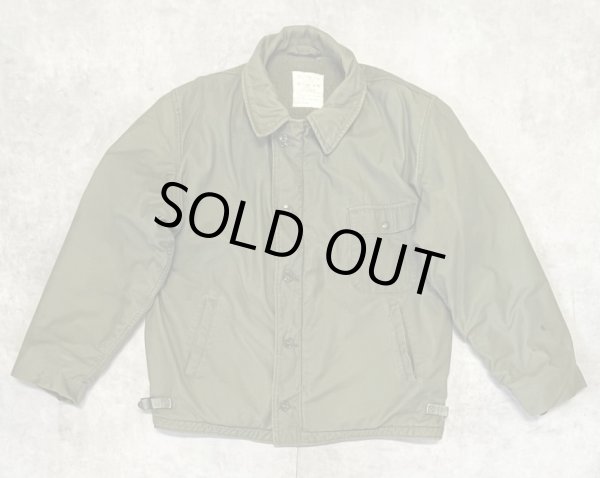 画像1: 80'S アメリカ軍 US NAVY "A-2" デッキジャケット ミリタリーグリーン (VINTAGE)