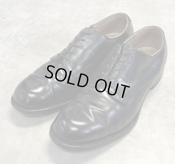 画像1: 70'S アメリカ軍 US NAVY "D.J.LEAVENWORTH製" レザーソール サービスシューズ (VINTAGE)