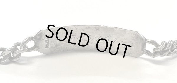 画像3: 50'S アメリカ軍 "US NAVY刻印入り" スターリングシルバー ミリタリー IDプレート チェーンブレスレット シルバー (VINTAGE)