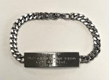 画像: 50'S アメリカ軍 スターリングシルバー ミリタリー IDプレート チェーンブレスレット シルバー (VINTAGE)