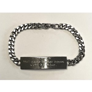 画像: 50'S アメリカ軍 スターリングシルバー ミリタリー IDプレート チェーンブレスレット シルバー (VINTAGE)