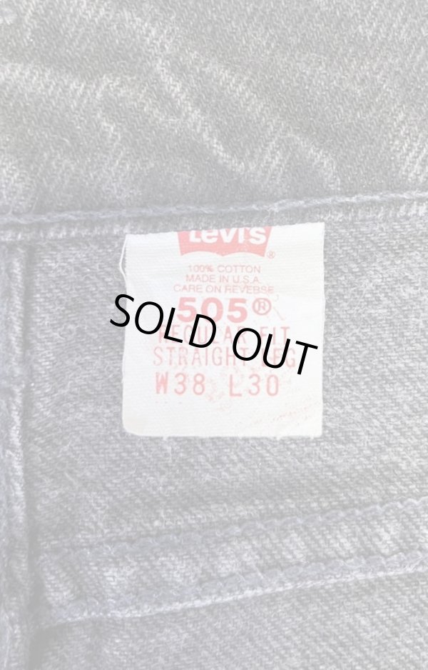 画像2: 90'S LEVIS 505 デニム ブラック USA製 W38L30 (VINTAGE)