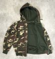 画像2: 80'S UNKNOWN 裏地サーマル フルジップ ダブルフェイス スウェットパーカー カモ アルミジップ (VINTAGE)