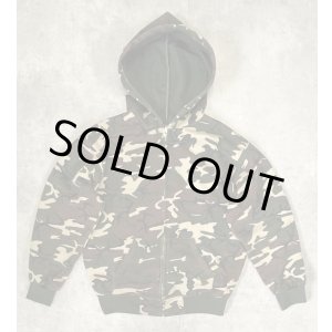 画像: 80'S UNKNOWN 裏地サーマル フルジップ ダブルフェイス スウェットパーカー カモ アルミジップ (VINTAGE)