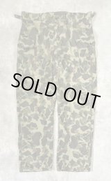 画像: 60'S USMC 民間品 M-43 カーゴパンツ コの字留めジップ 13スターボタン ダックハンターカモ (VINTAGE)