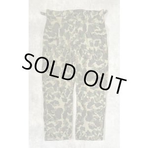 画像: 60'S USMC 民間品 M-43 カーゴパンツ コの字留めジップ 13スターボタン ダックハンターカモ (VINTAGE)