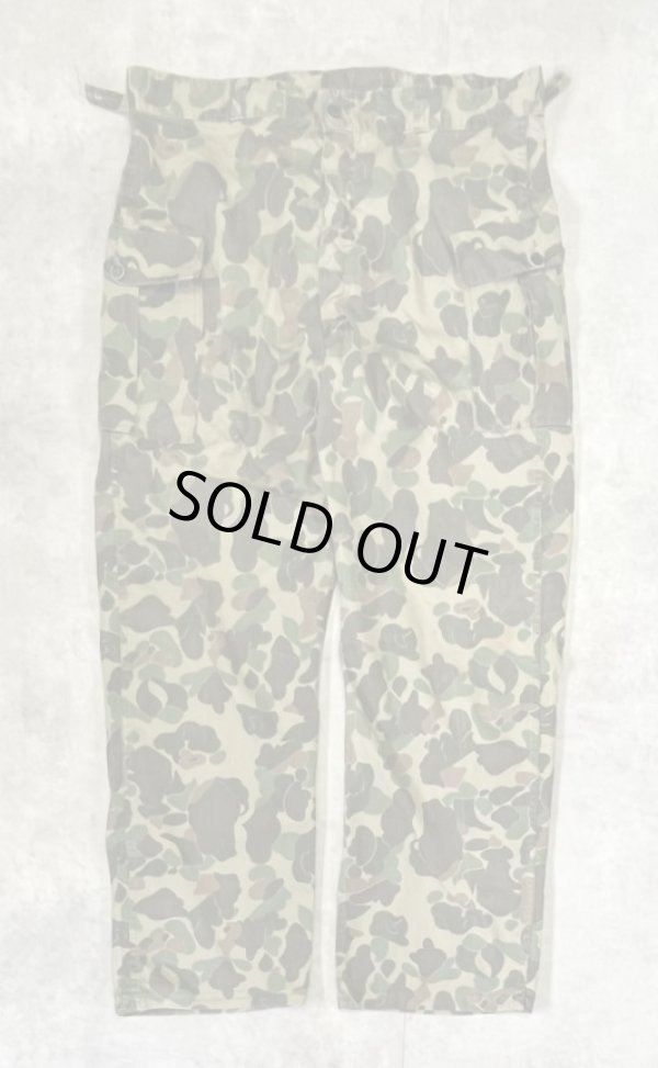 画像1: 60'S USMC 民間品 M-43 カーゴパンツ コの字留めジップ 13スターボタン ダックハンターカモ (VINTAGE)