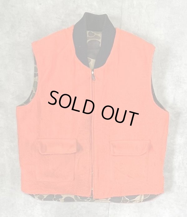 画像5: 80'S UNKNOWN リバーシブル 中綿入りベスト ダックハンターカモ/オレンジ (VINTAGE)