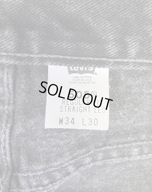 画像2: 00'S LEVIS 505 デニム ブラック USA製 W34L30 (VINTAGE)