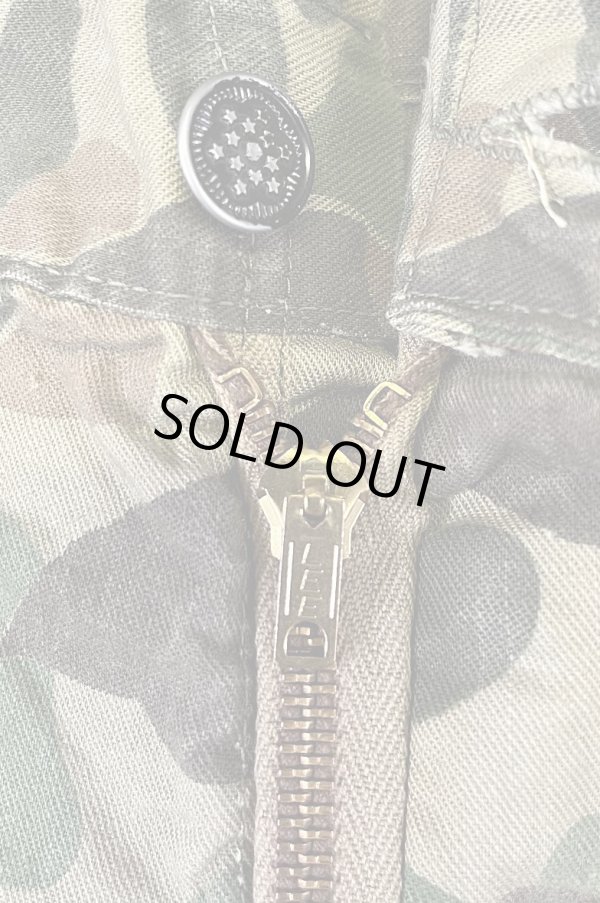 画像3: 60'S USMC 民間品 M-43 カーゴパンツ コの字留めジップ 13スターボタン ダックハンターカモ (VINTAGE)