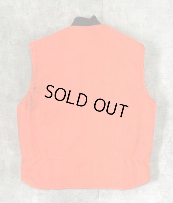 画像6: 80'S UNKNOWN リバーシブル 中綿入りベスト ダックハンターカモ/オレンジ (VINTAGE)