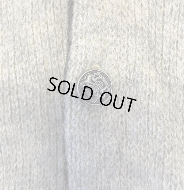 画像3: 60'S JANTZEN メタルボタン Vネック モヘアニット カーディガン ナチュラル/ブラウン USA製 (VINTAGE)