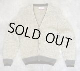 画像: 60'S JANTZEN メタルボタン Vネック モヘアニット カーディガン ナチュラル/ブラウン USA製 (VINTAGE)