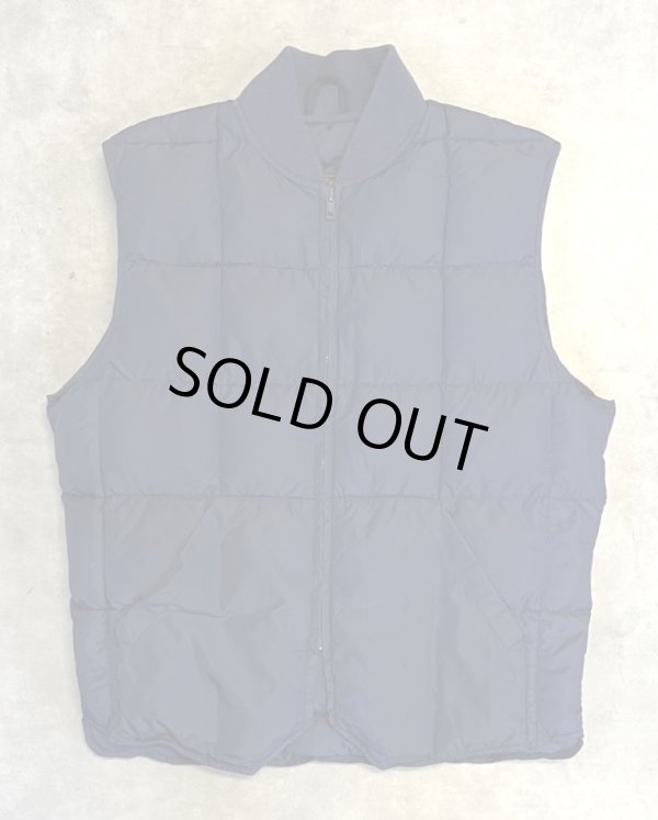 画像1: 80'S EDDIE BAUER 黒タグ グースダウン ダウンベスト ネイビー (VINTAGE)