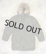 画像: 80'S EDDIE BAUER 黒タグ リアルコヨーテファー グースダウンジャケット オリーブ USA製 (VINTAGE)