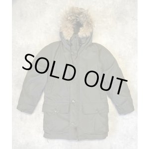 画像: 80'S EDDIE BAUER 黒タグ リアルコヨーテファー グースダウンジャケット オリーブ USA製 (VINTAGE)