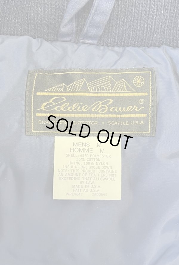 画像2: 80'S EDDIE BAUER "ALL PURPOSE" 黒タグ グースダウン ダウンジャケット ネイビー USA製 (VINTAGE)