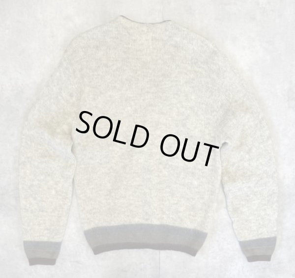 画像4: 60'S JANTZEN メタルボタン Vネック モヘアニット カーディガン ナチュラル/ブラウン USA製 (VINTAGE)