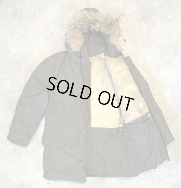 画像4: 80'S EDDIE BAUER 黒タグ リアルコヨーテファー グースダウンジャケット オリーブ USA製 (VINTAGE)