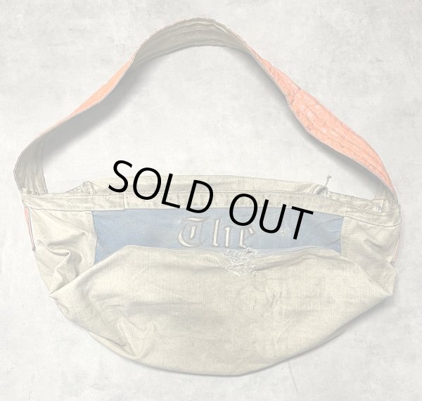 画像6: 60'S THE PATRIOT LEDGER 染み込みプリント ニュースペーパーバッグ オフホワイト/オレンジ (VINTAGE)