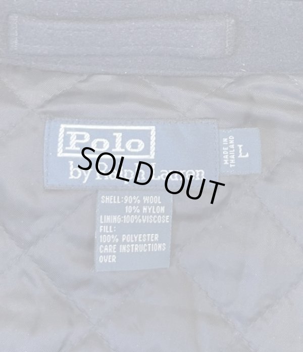 画像2: 90'S RALPH LAUREN 裏地キルティング ウール スポーツジャケット ネイビー (VINTAGE)