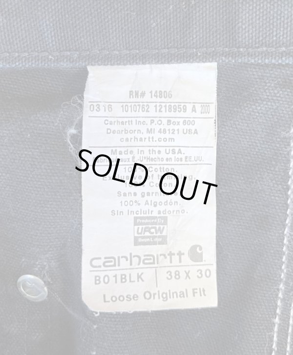 画像3: CARHARTT ダブルニー ダック ペインターパンツ ブラック W38L30 USA製 (VINTAGE)