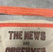 画像5: 60'S THE NEWS AND OBSERVER 染み込みプリント ニュースペーパーバッグ オフホワイト/オレンジ (VINTAGE)