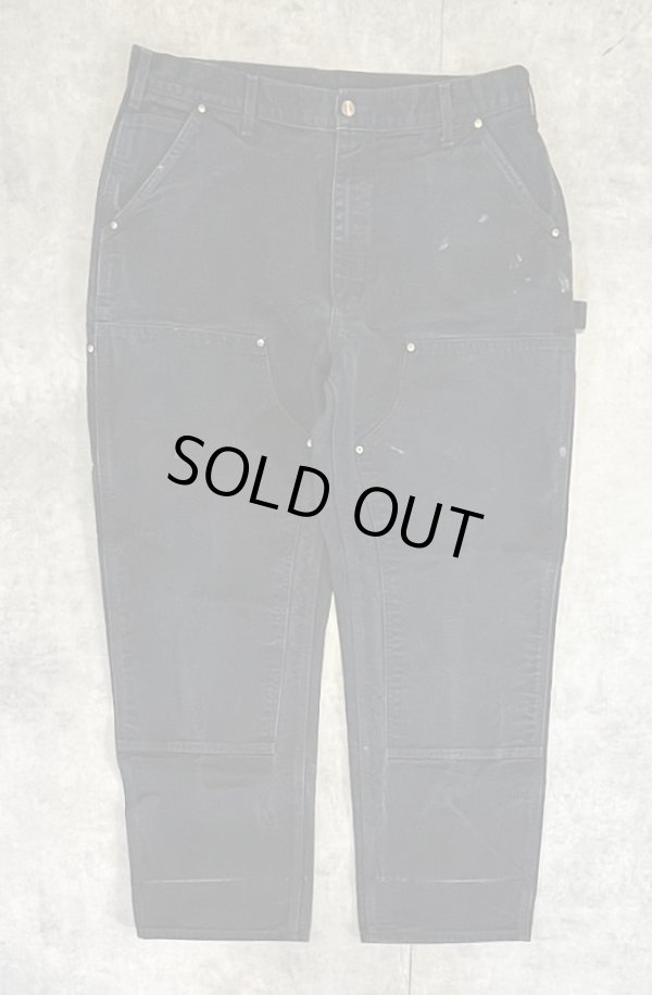 画像1: CARHARTT ダブルニー ダック ペインターパンツ ブラック W38L30 USA製 (VINTAGE)