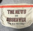 画像2: 60'S THE NEWS AND OBSERVER 染み込みプリント ニュースペーパーバッグ オフホワイト/オレンジ (VINTAGE)